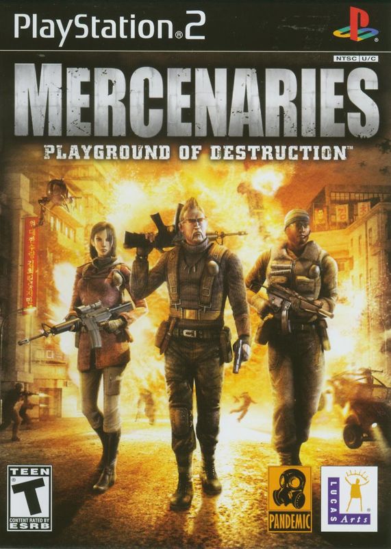 Mercenaries box art for Playstation 2